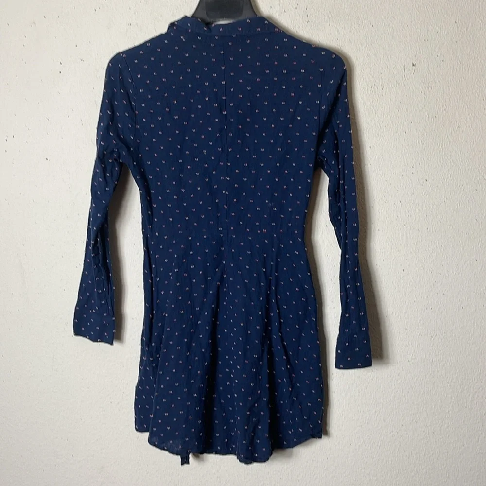 BCBGeneration Women's Blue Long Sleeve Shirt Dress 8 - Picture 7 of 7
